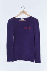 YIMY x MANU'- Embroidered t-shirt 100% Cashmere