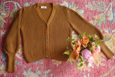 YIMY x MANÚ- Manú ribbed cardigan cropped 100% Cotton