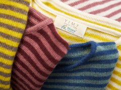 YIMY x MANÚ - T-shirt stripes 100% Cashmere
